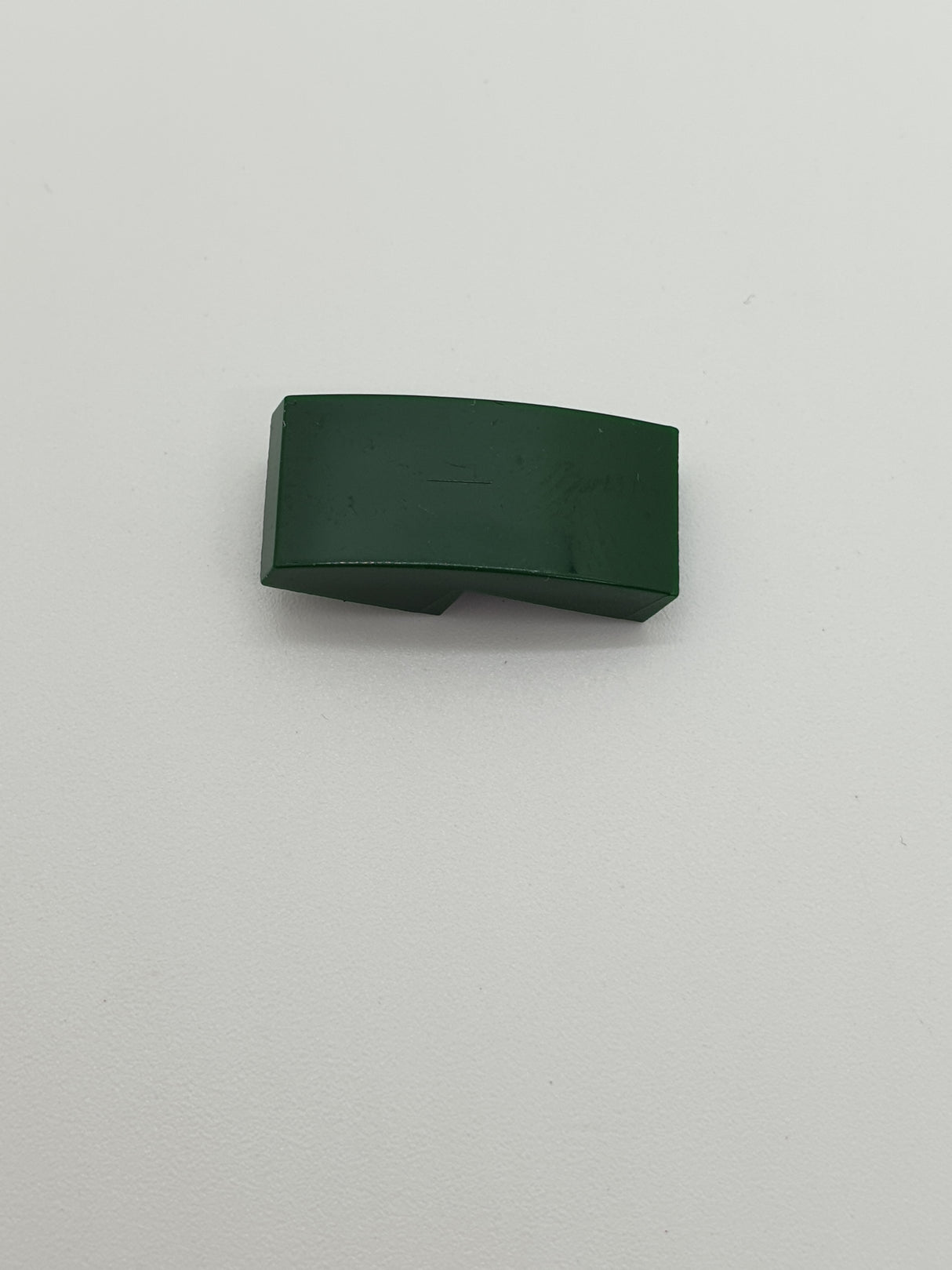 1x2 Halbbogenstein keine Noppen dunkelgrün