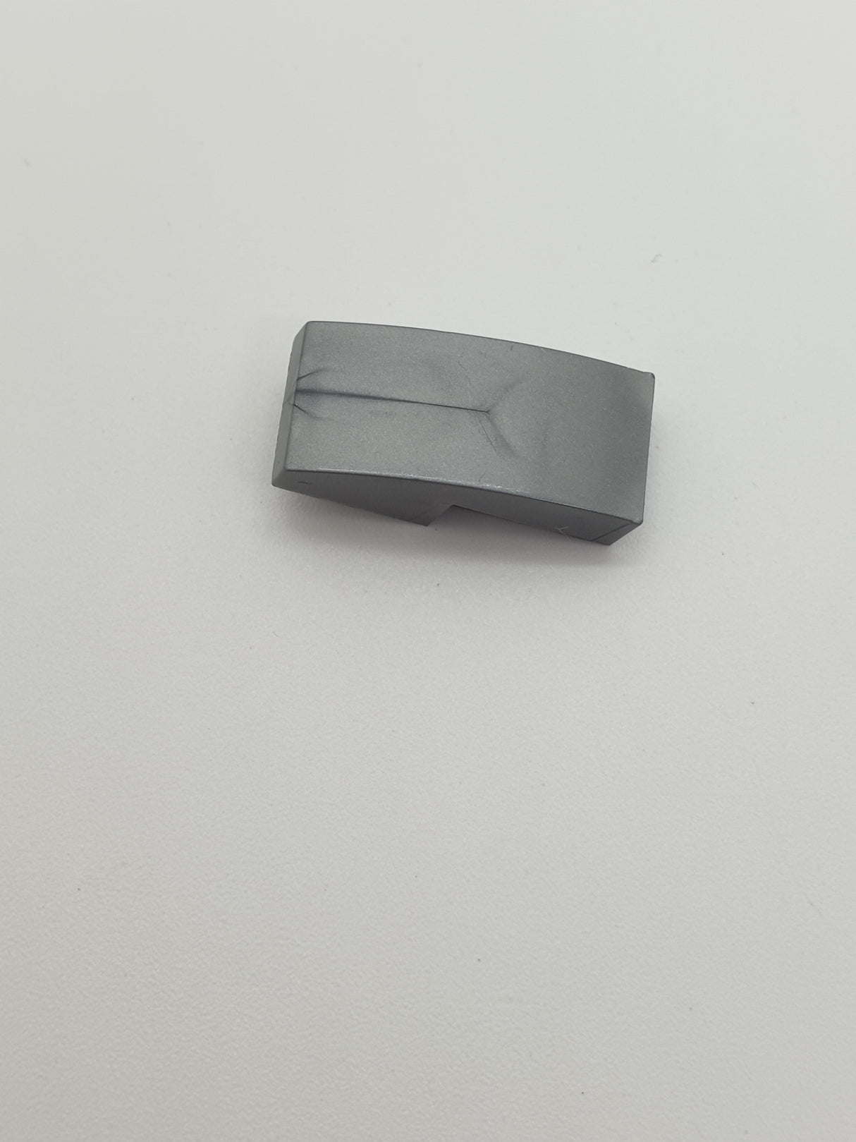 1x2 Halbbogenstein keine Noppen dunkles pearlsilber