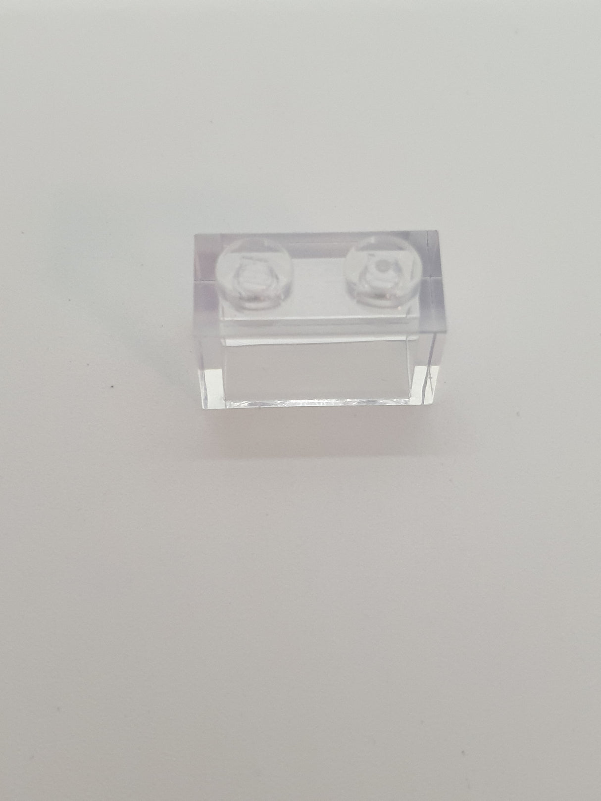 NEU 1 x 2 Stein ohne Boden Tube transparent weiß