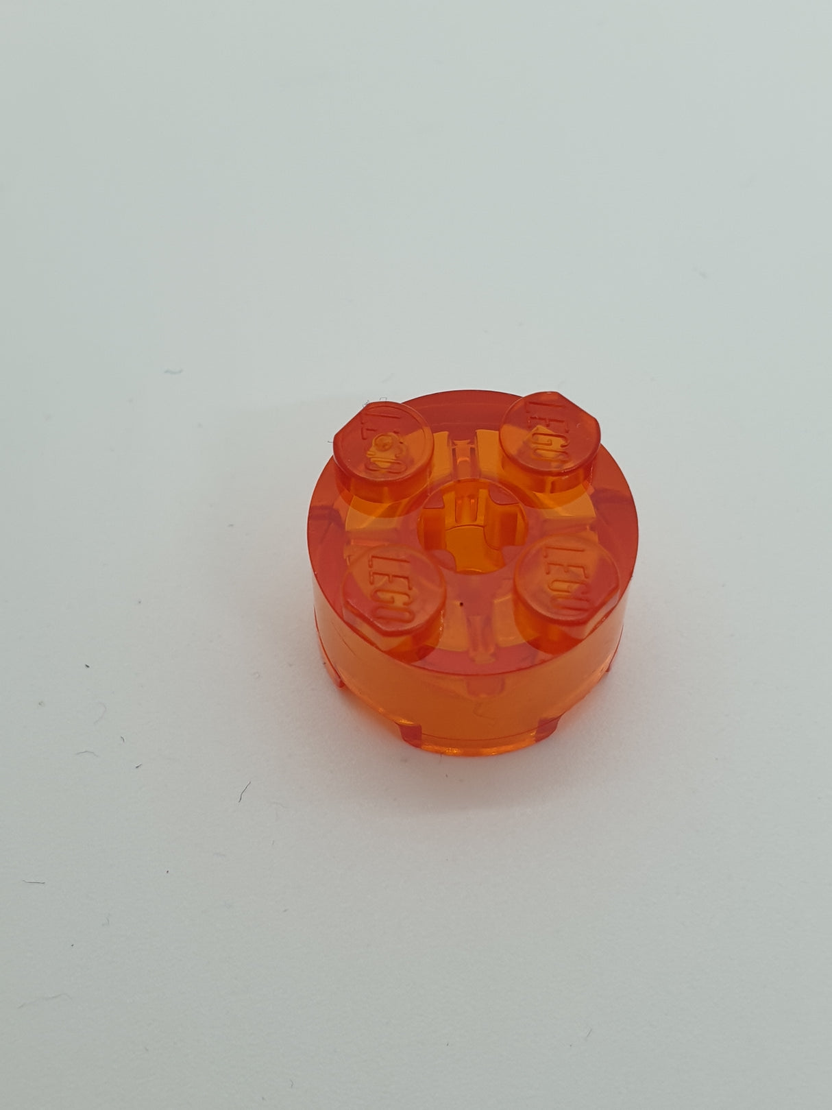 2x2 Rundstein transparent orange