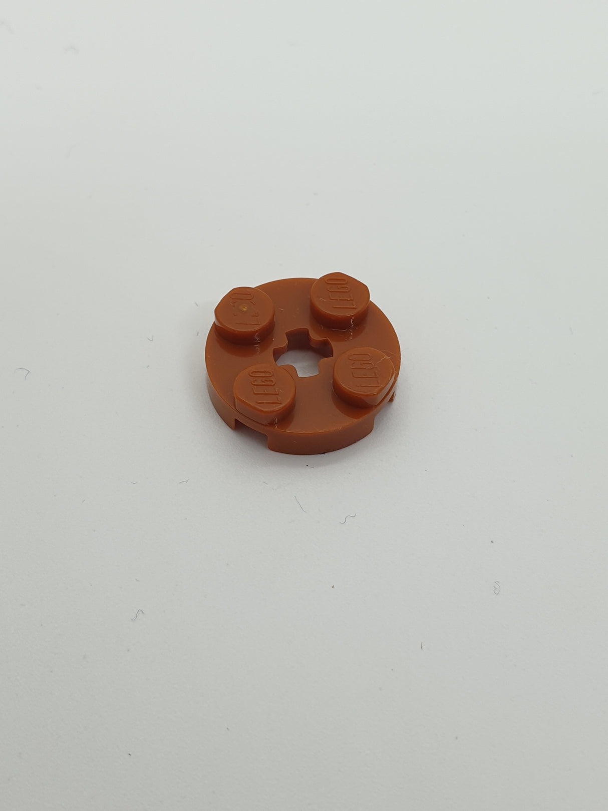 2x2 Rundplatte mit Achsenloch (+) dunkelorange