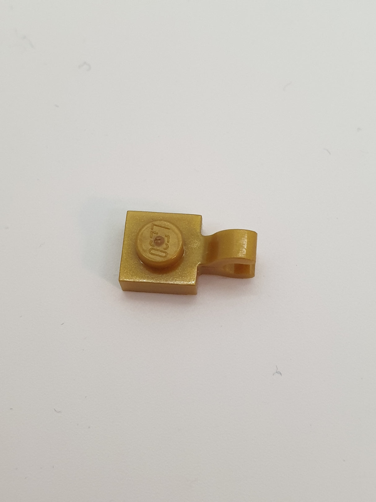 1x1 Platte mit offenem O-Clip horizontal pearlgold pearl gold