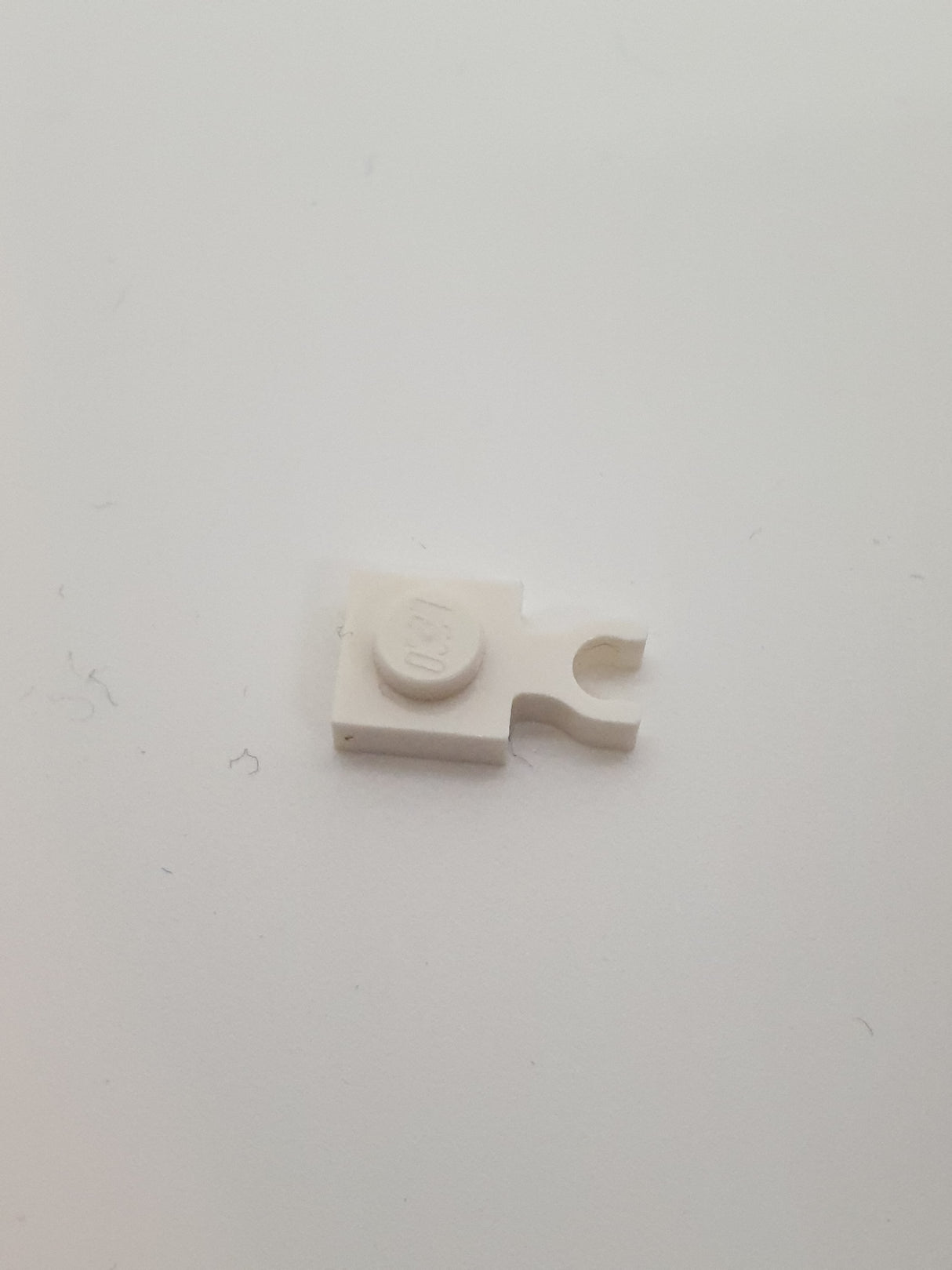 1x1 Platte mit O-Clip dick vertikal weiß white