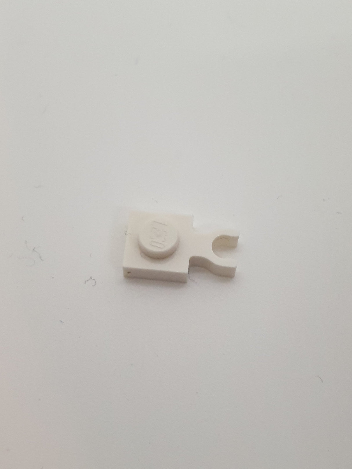 1x1 Platte mit U-Clip dick vertikal weiß white