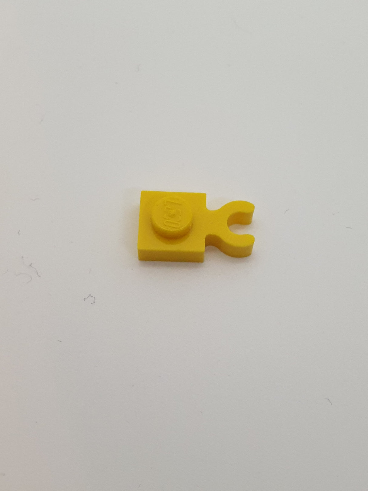 1x1 Platte mit O-Clip dünn vertikal gelb