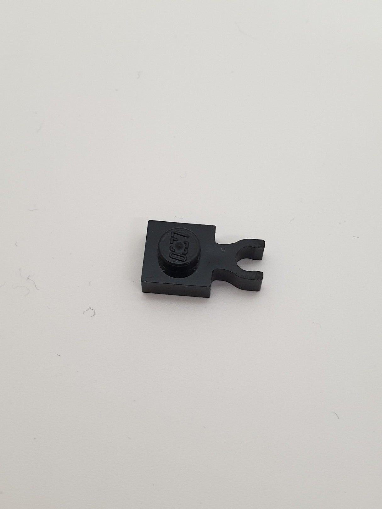 1x1 Platte mit U-Clip Clip dick vertikal schwarz black