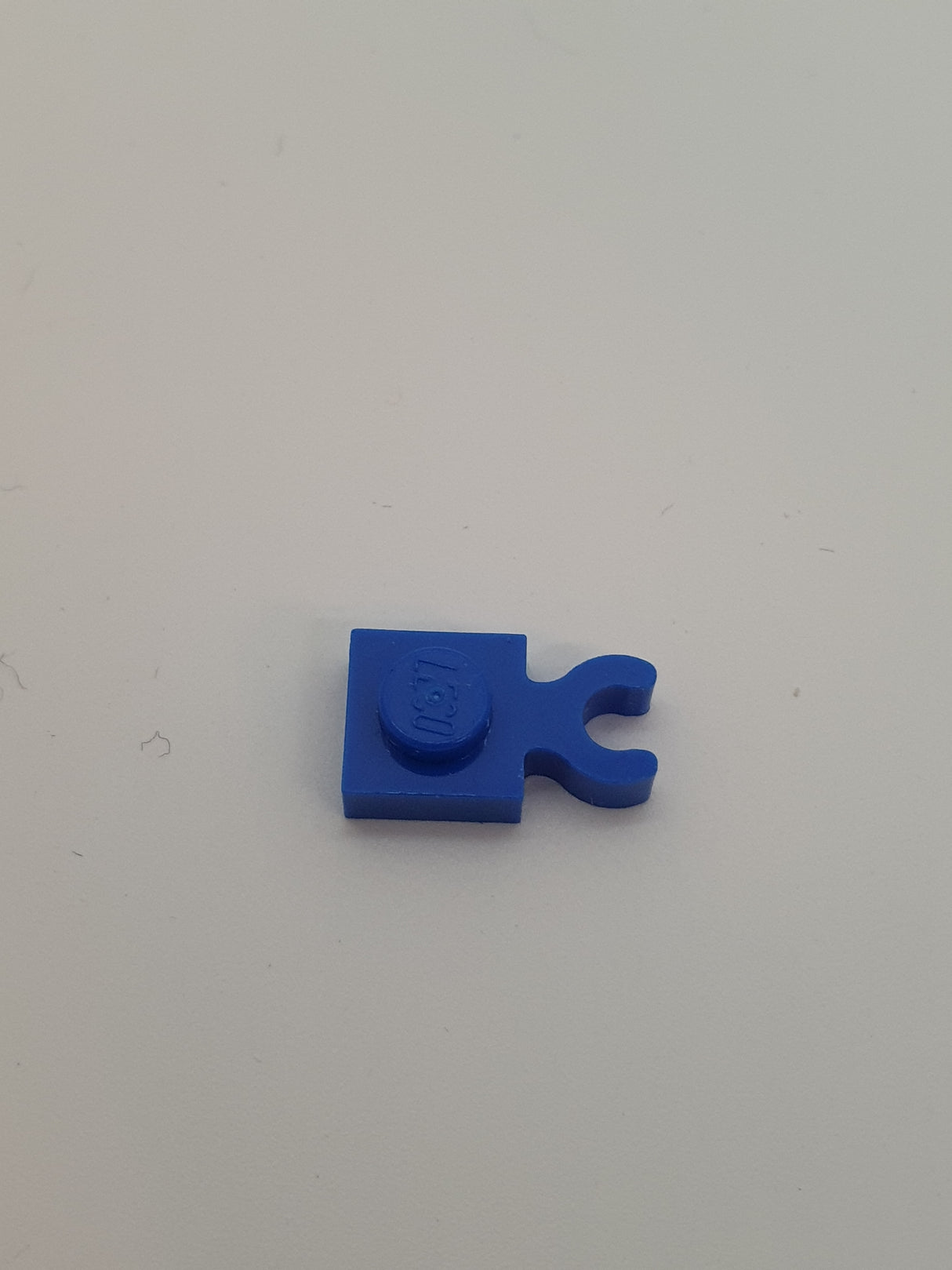 1x1 Platte mit O-Clip dick vertikal blau