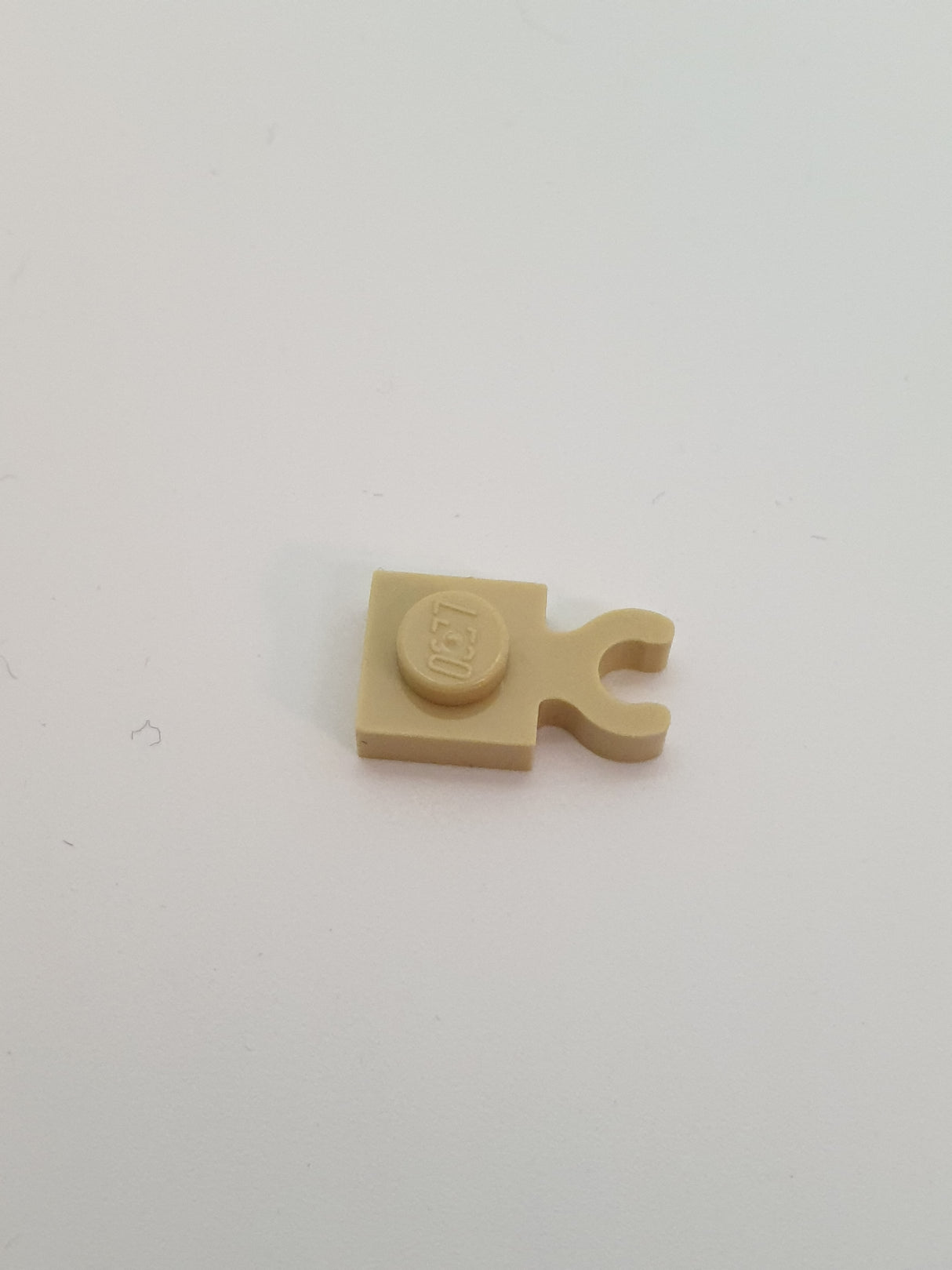 1x1 Platte mit O-Clip dick vertikal beige tan