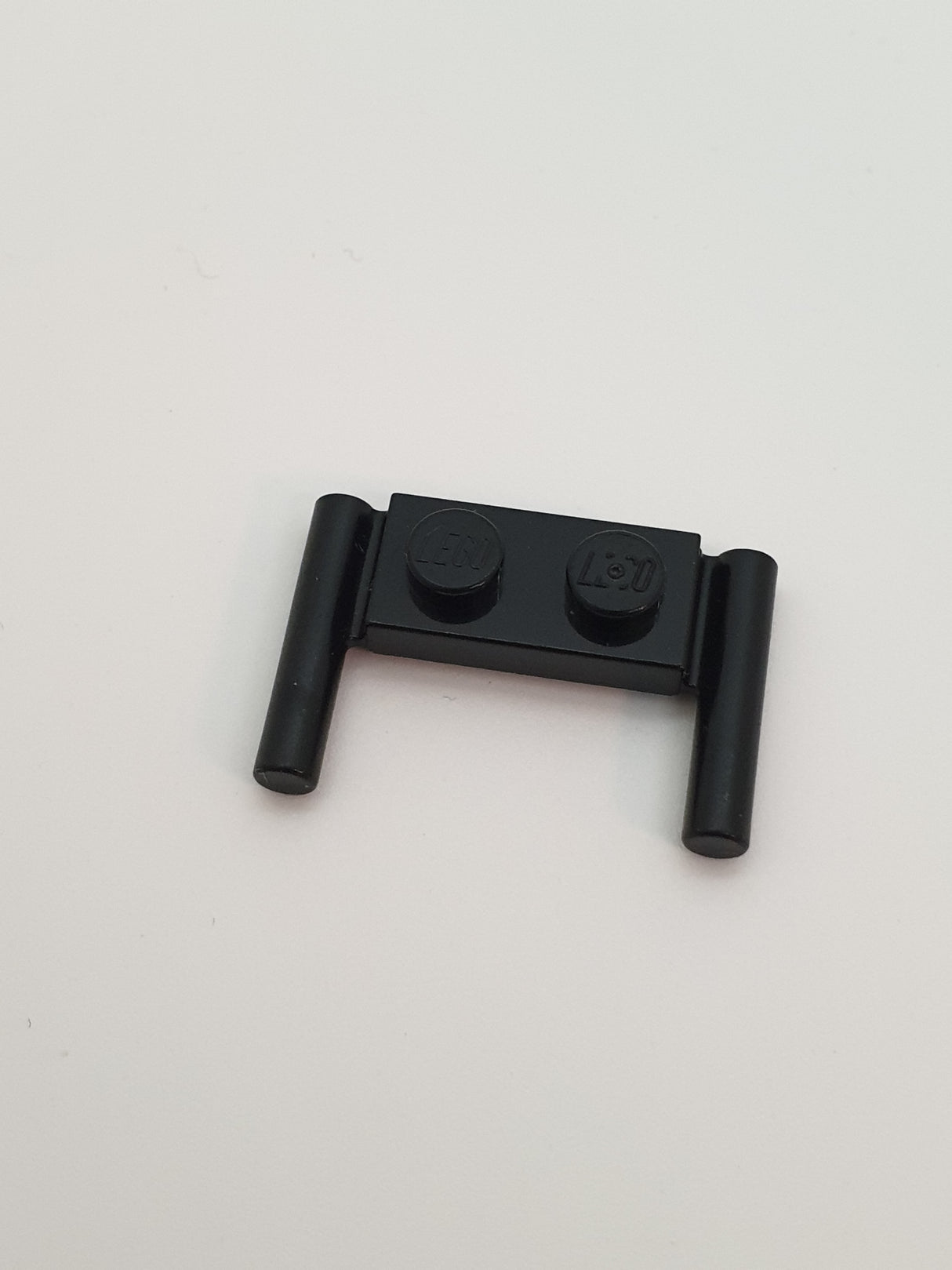 1x2 modifizierte Platte mit Doppelgriff gerade Enden schwarz black