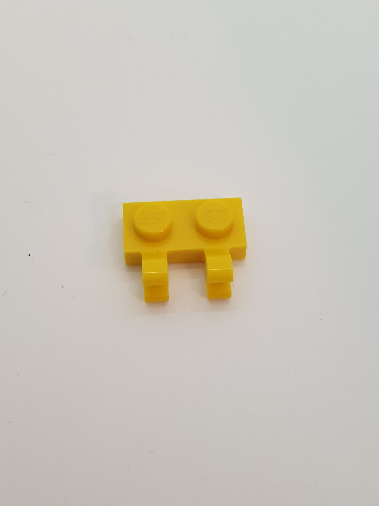 1x2 modifizierte Platte mit Clips O-Clips horizontal gelb