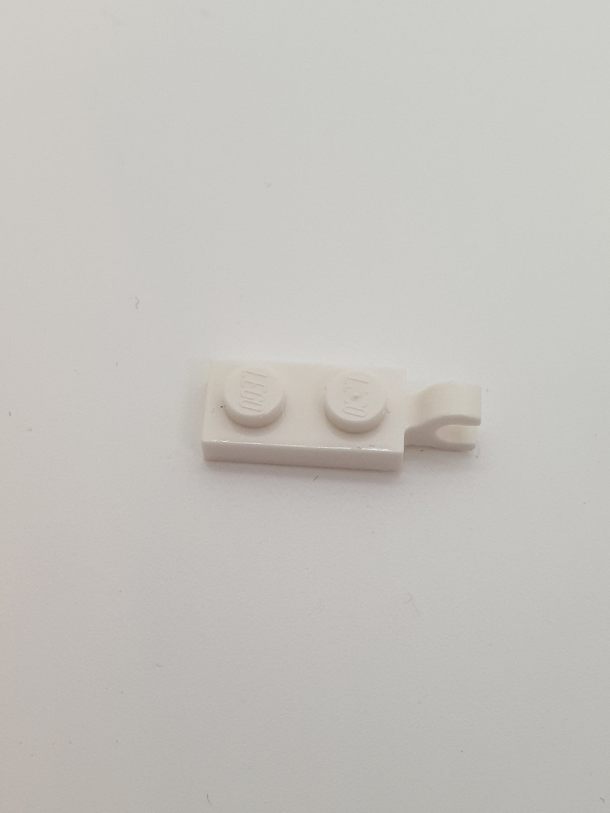 1x2 modifizierte Platte mit Clip weiß white