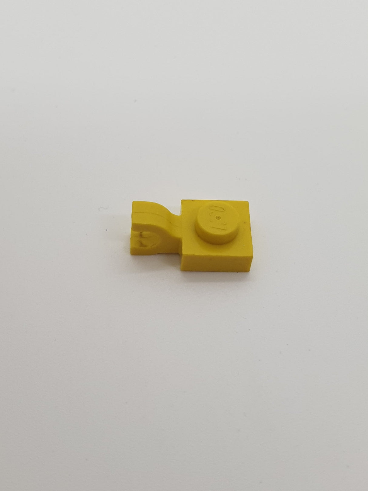 1x1 Platte mit offenem O-Clip horizontal gelb