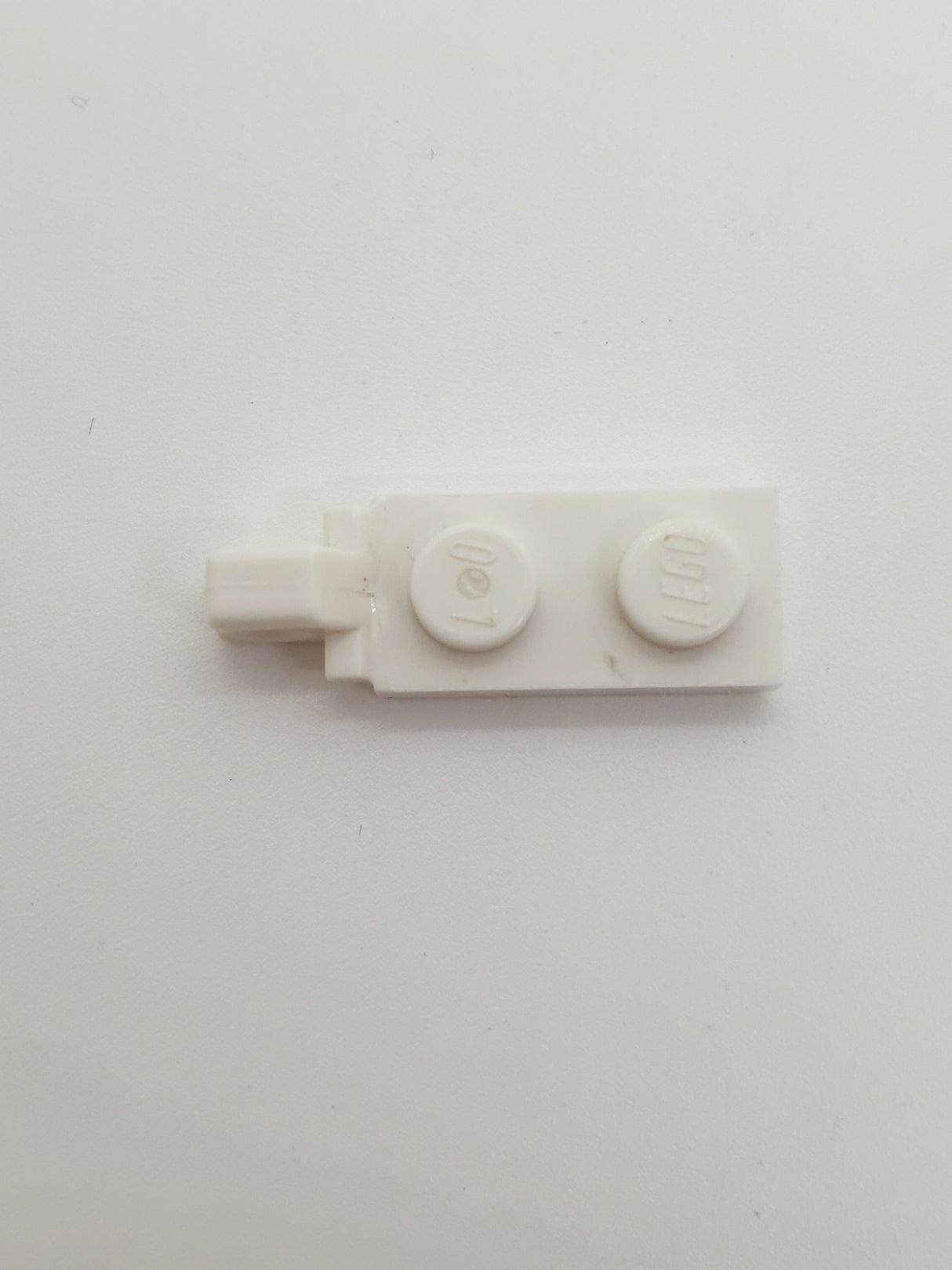 1x2 Scharnierplatte mit 1 Finger ohne Nut weiß white