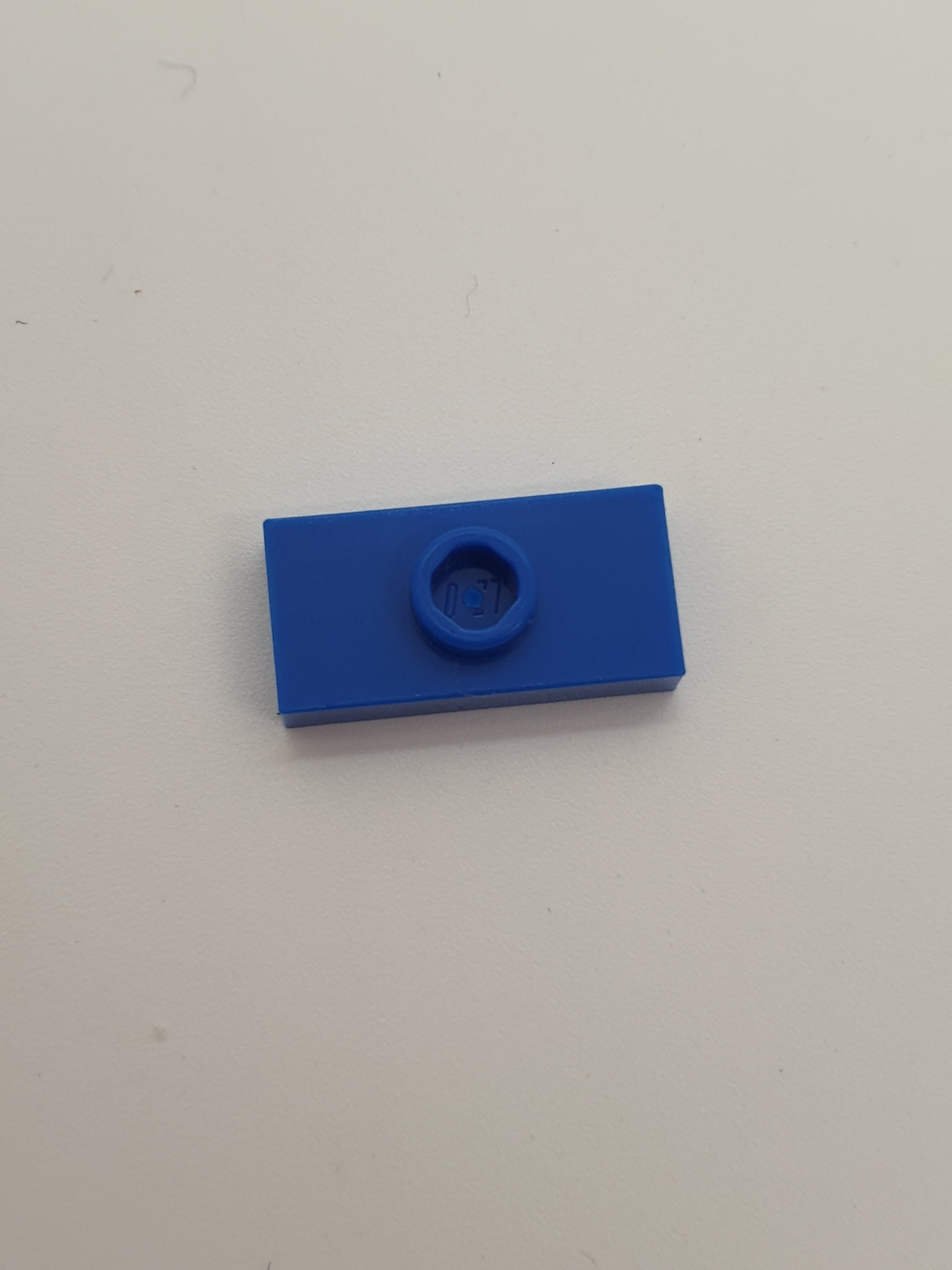 1x2 modifizierte Fliese/Platte mit Noppe ohne Nut blau