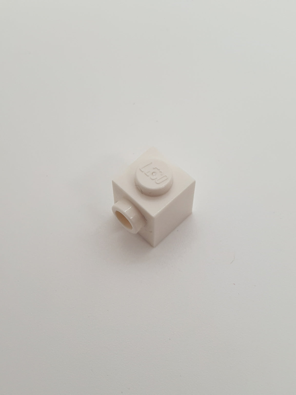 1x1 modifizierter Stein mit Noppe weiß white