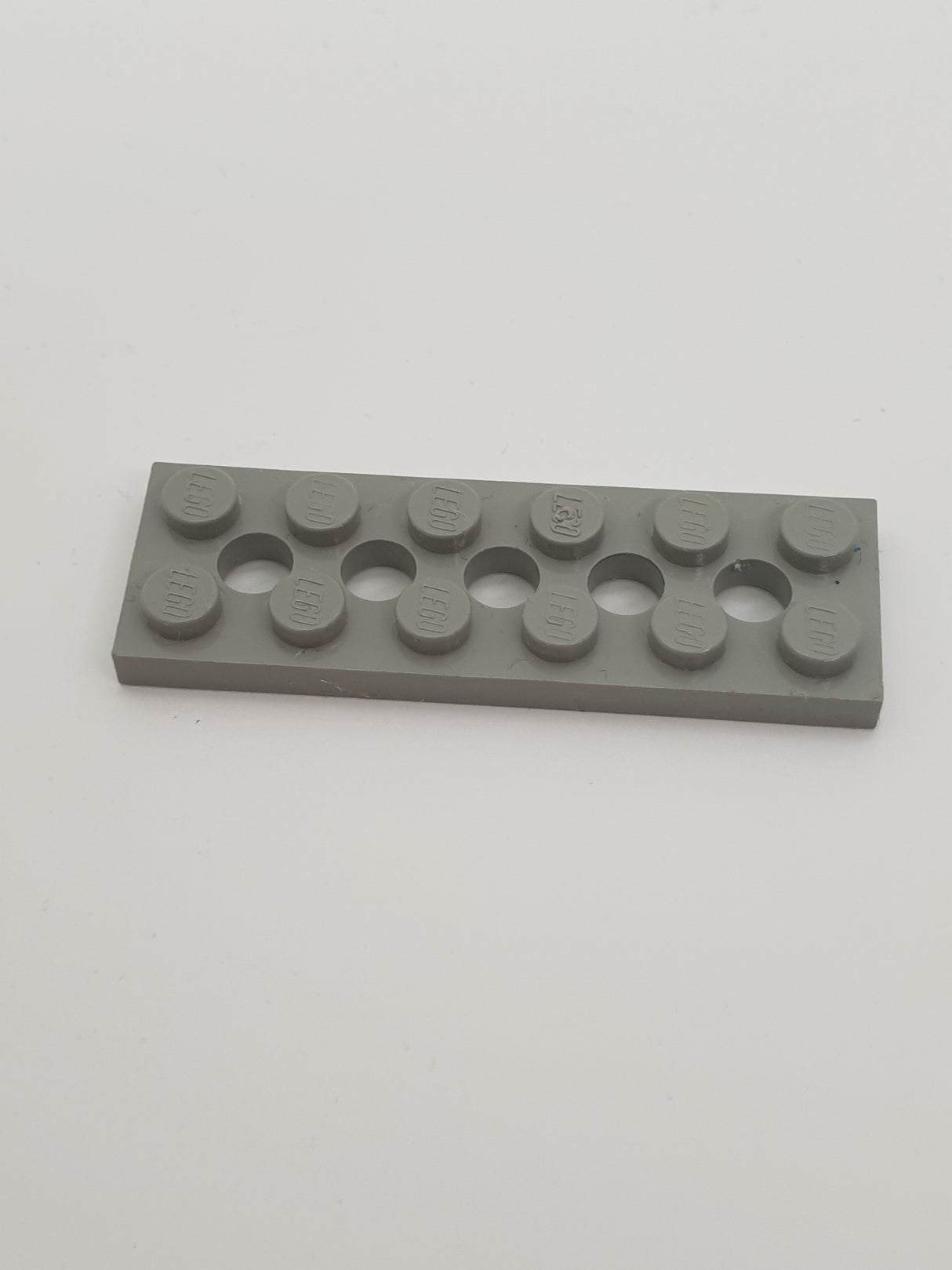 2x6 Technik Platte mit 5 Löchern althellgrau light gray
