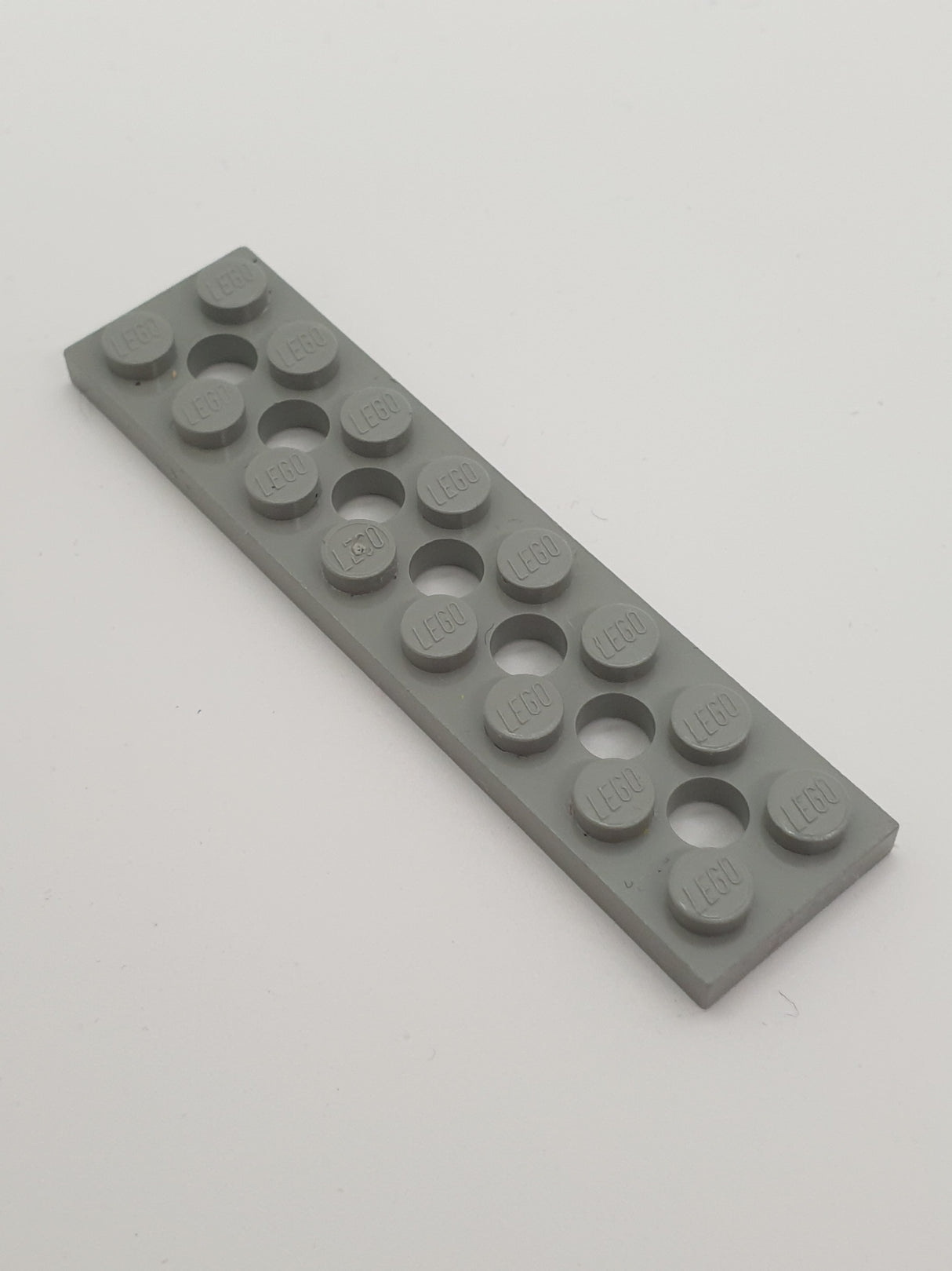 2x8 Technik Platte mit 7 Löchern neuhellgrau