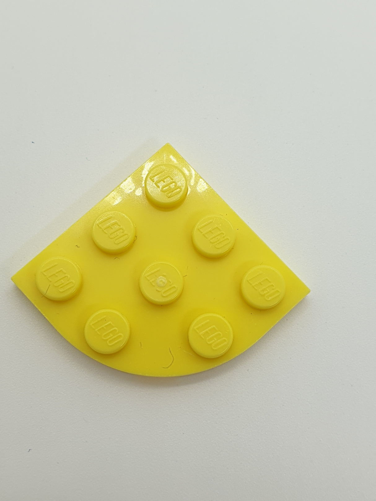 3x3 Kreis 1/4 Eckplatte / Rundplatte hellgelb bright light yellow