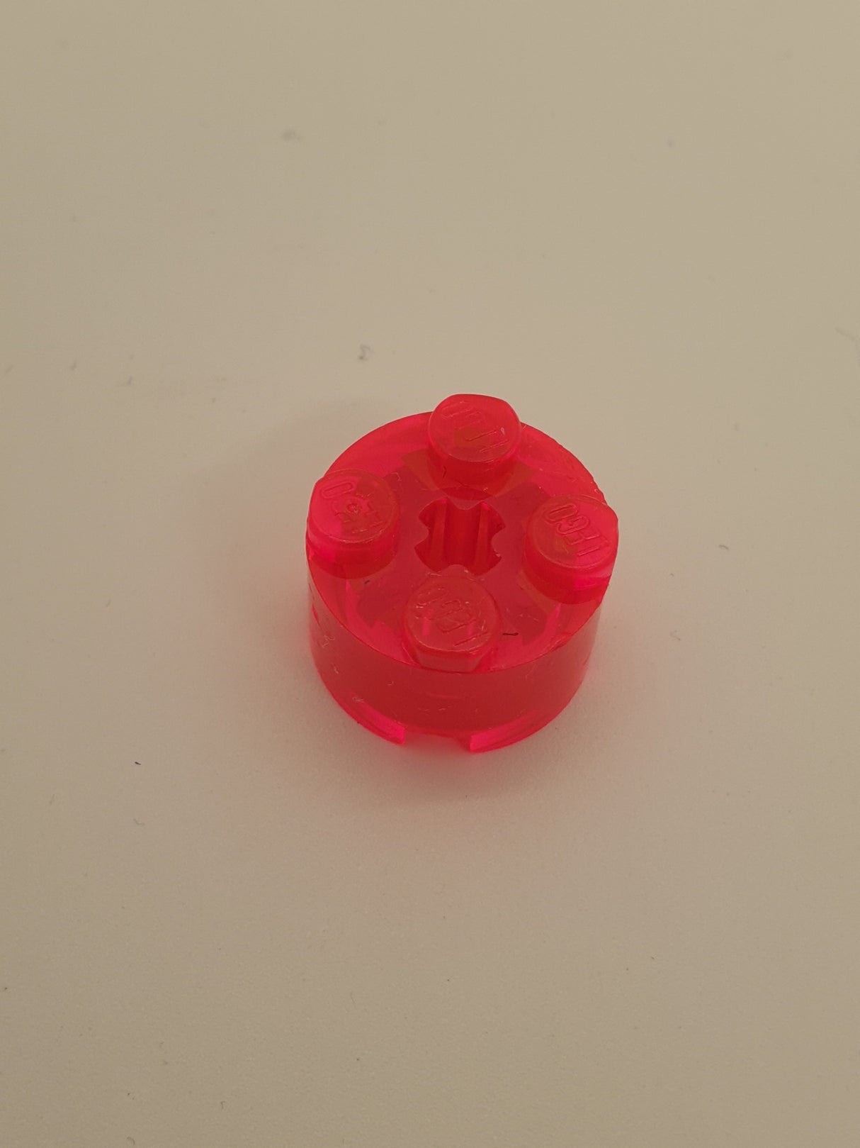 2x2 Rundstein transparent neonorange