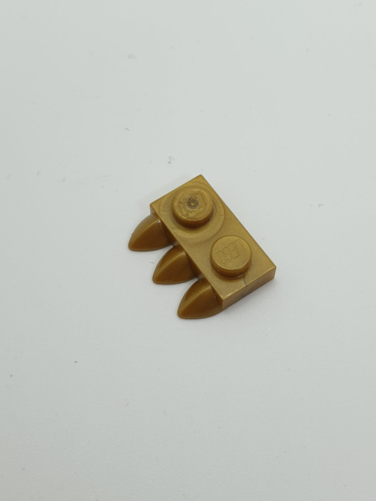 1x2 Platte mit 3 Zähnen pearlgold pearl gold