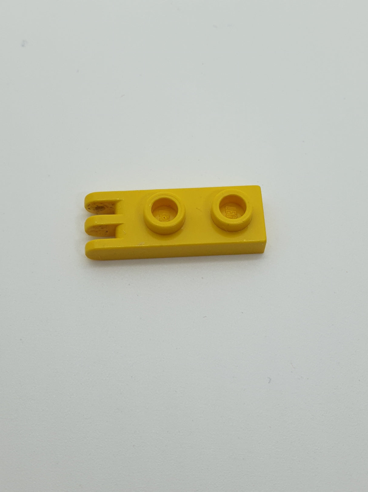 1x2 Scharnier Platte 3 Finger geschlossene Noppen gelb