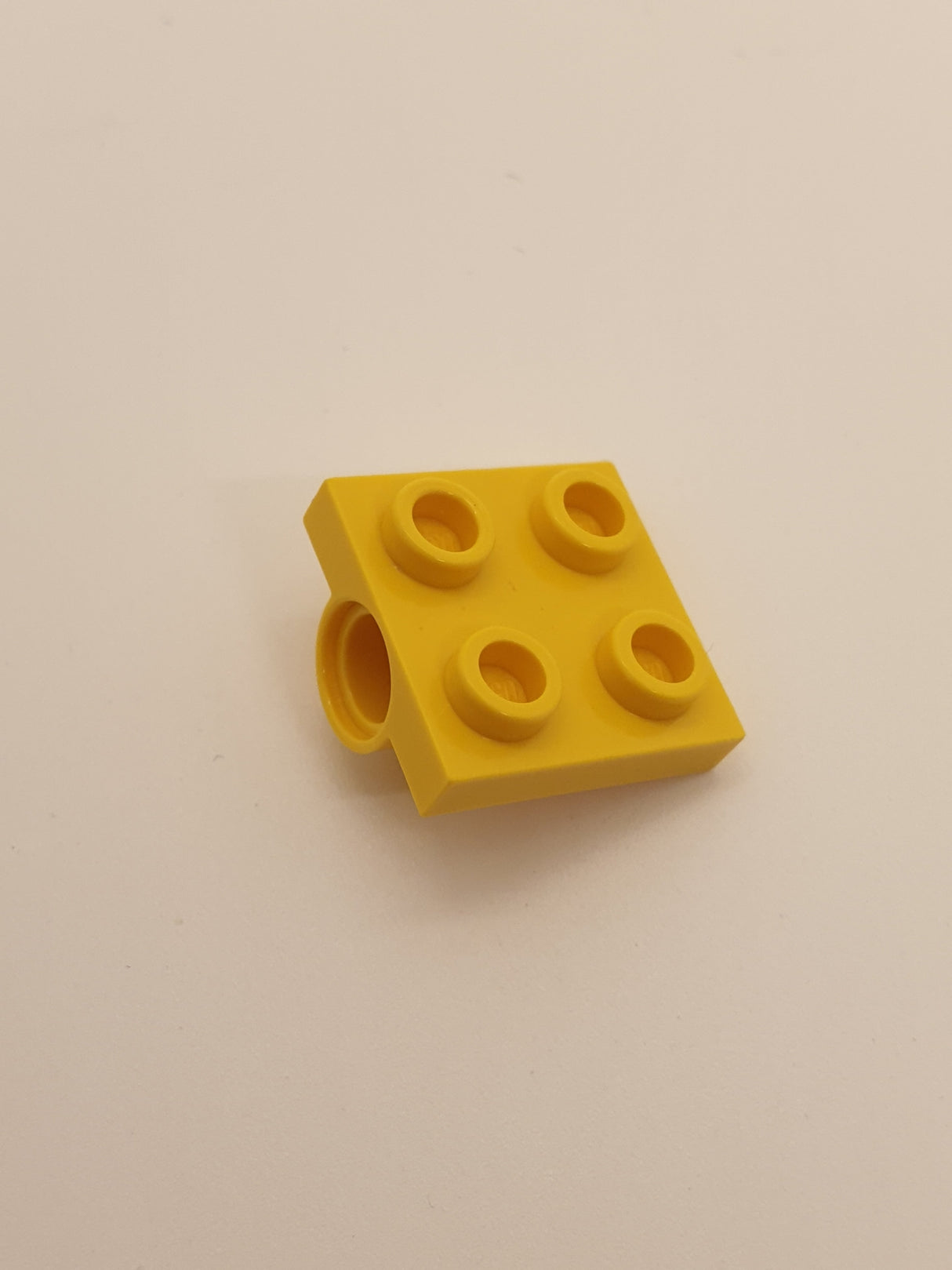 2x2 Achsplatte mit 1 Pinloch (kompletter Support) gelb