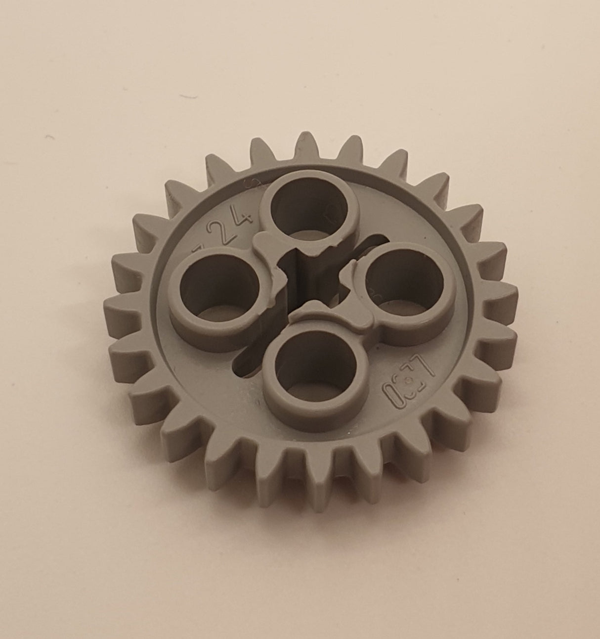 Technik Zahnrad 24 Zähne T24 ein Achsloch neuhellgrau