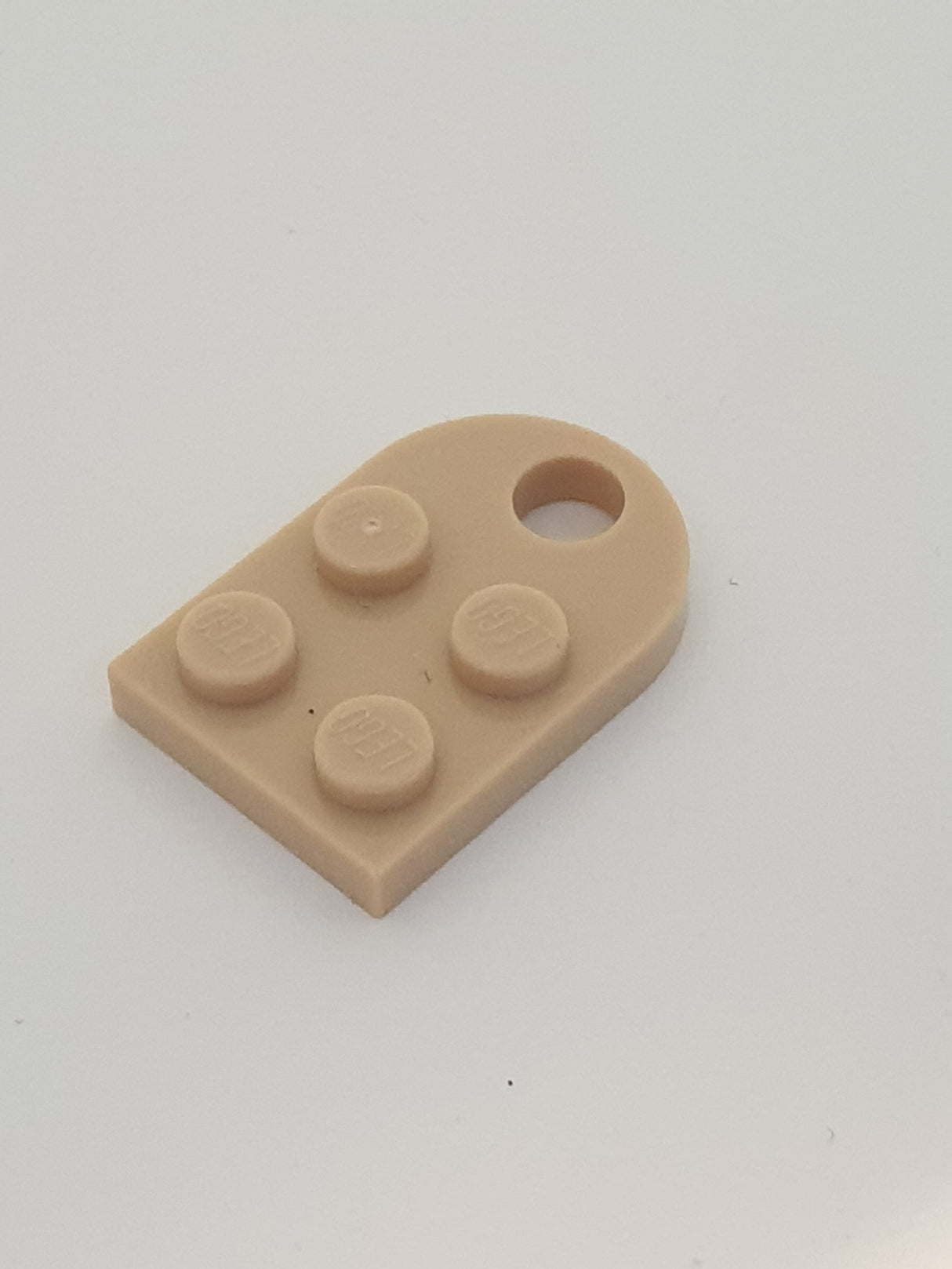 2x2 modifizierte Platte mit Loch beige tan