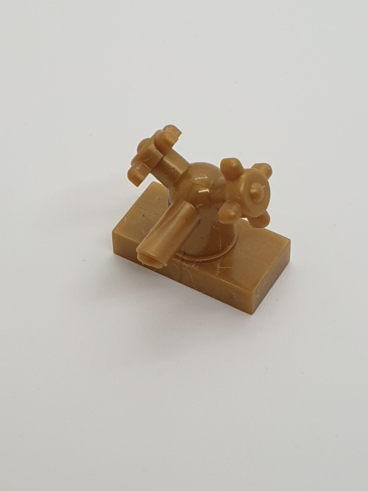 1x2 Wasserhahn mit 2 Griffen pearlgold pearl gold