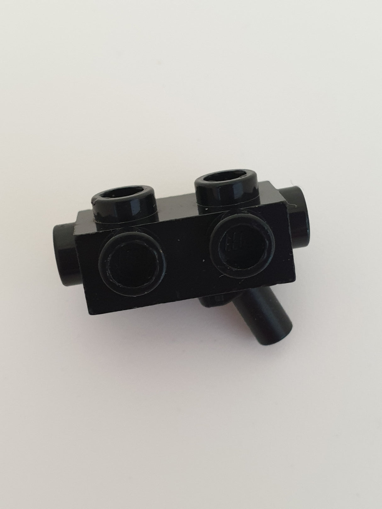 Minifig, Waffe Weapon Gewehr, Blaster 1x2x2/3 mit Noppen auf Seiten und Griff schwarz black