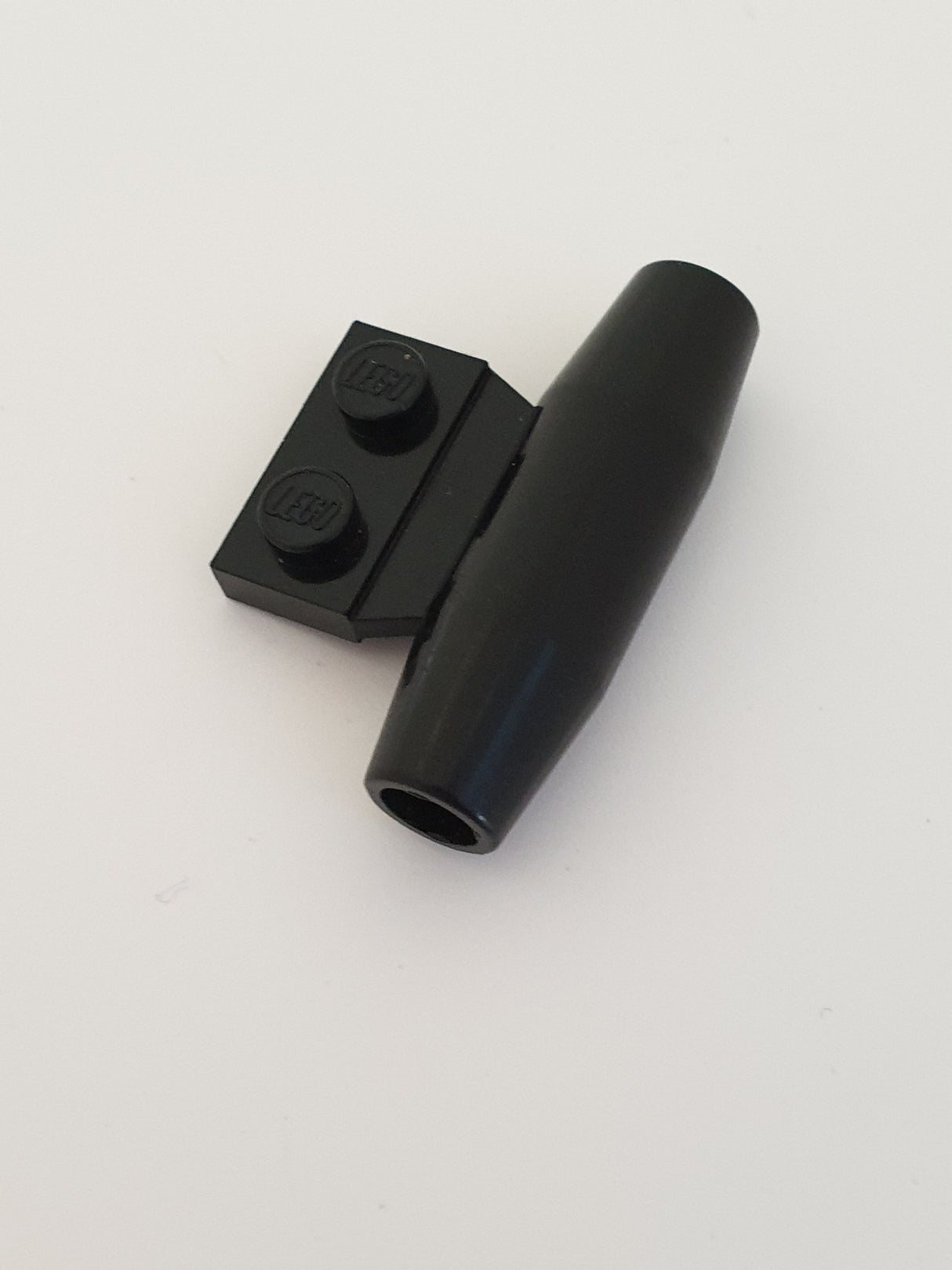 Düse / Triebwerk / Turbine, reibungslos klein 1x2 Seitenplatte mit Achshalter und Slot schwarz black