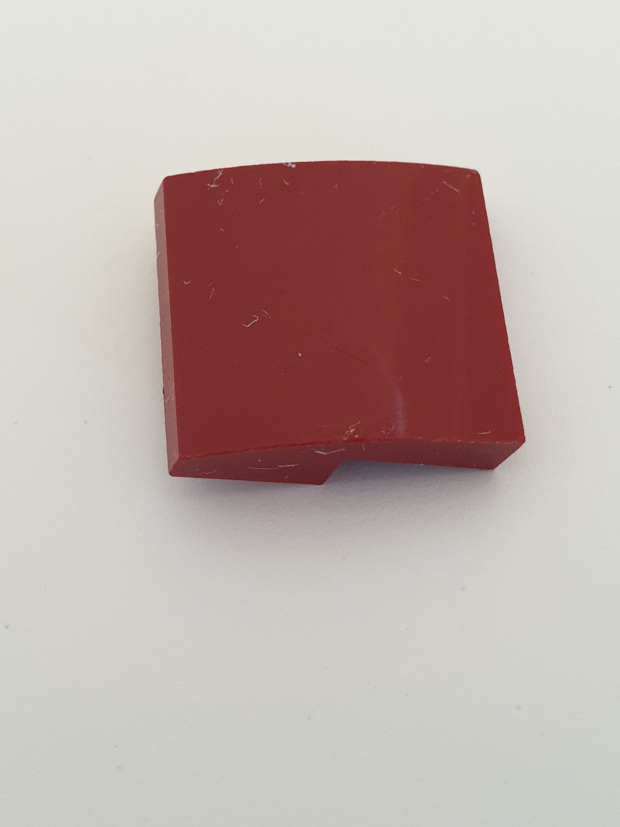 2x2 Halbbogenstein flach keine Noppen dunkelrot