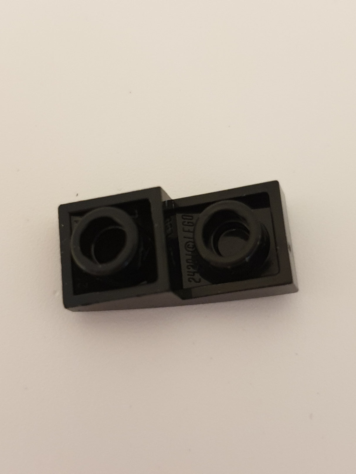 1x2 Halbbogenstein invertiert mit Noppen schwarz black