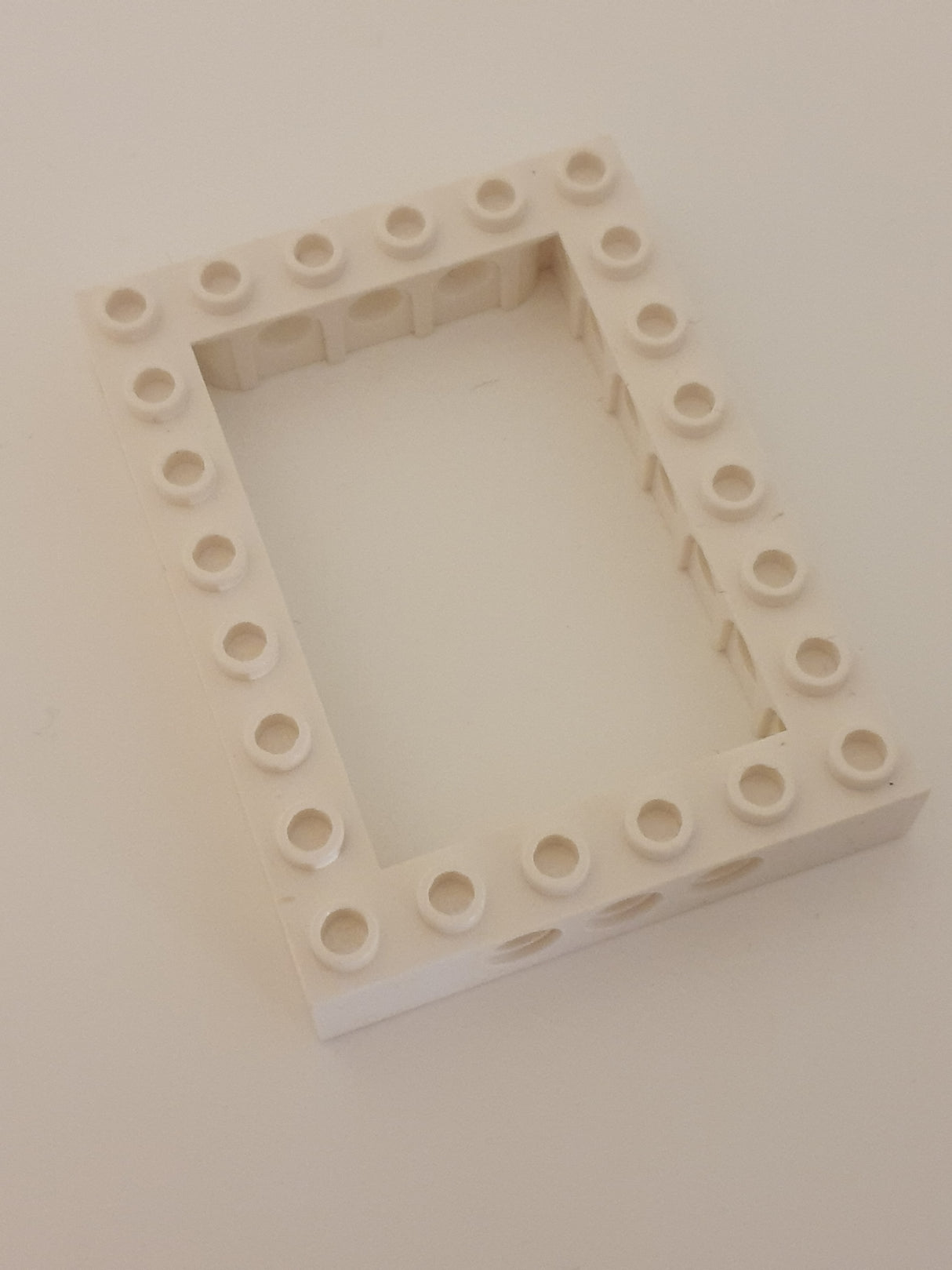 6x8 Technik Stein mit 20 Pinlöchern 4,85 weiß white