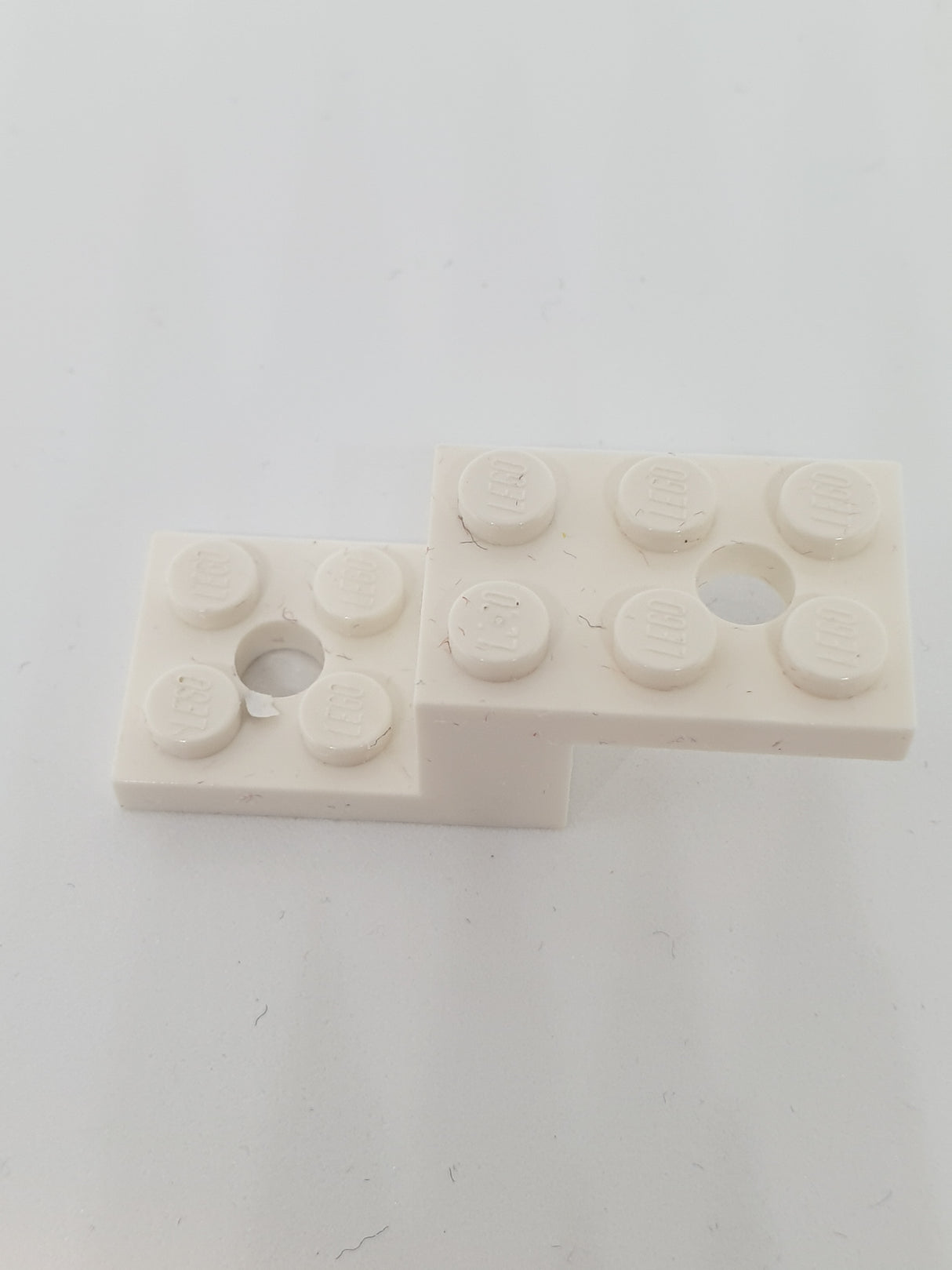 5x2x1 1/3 Winkelstein mit 2 Löchern weiß white