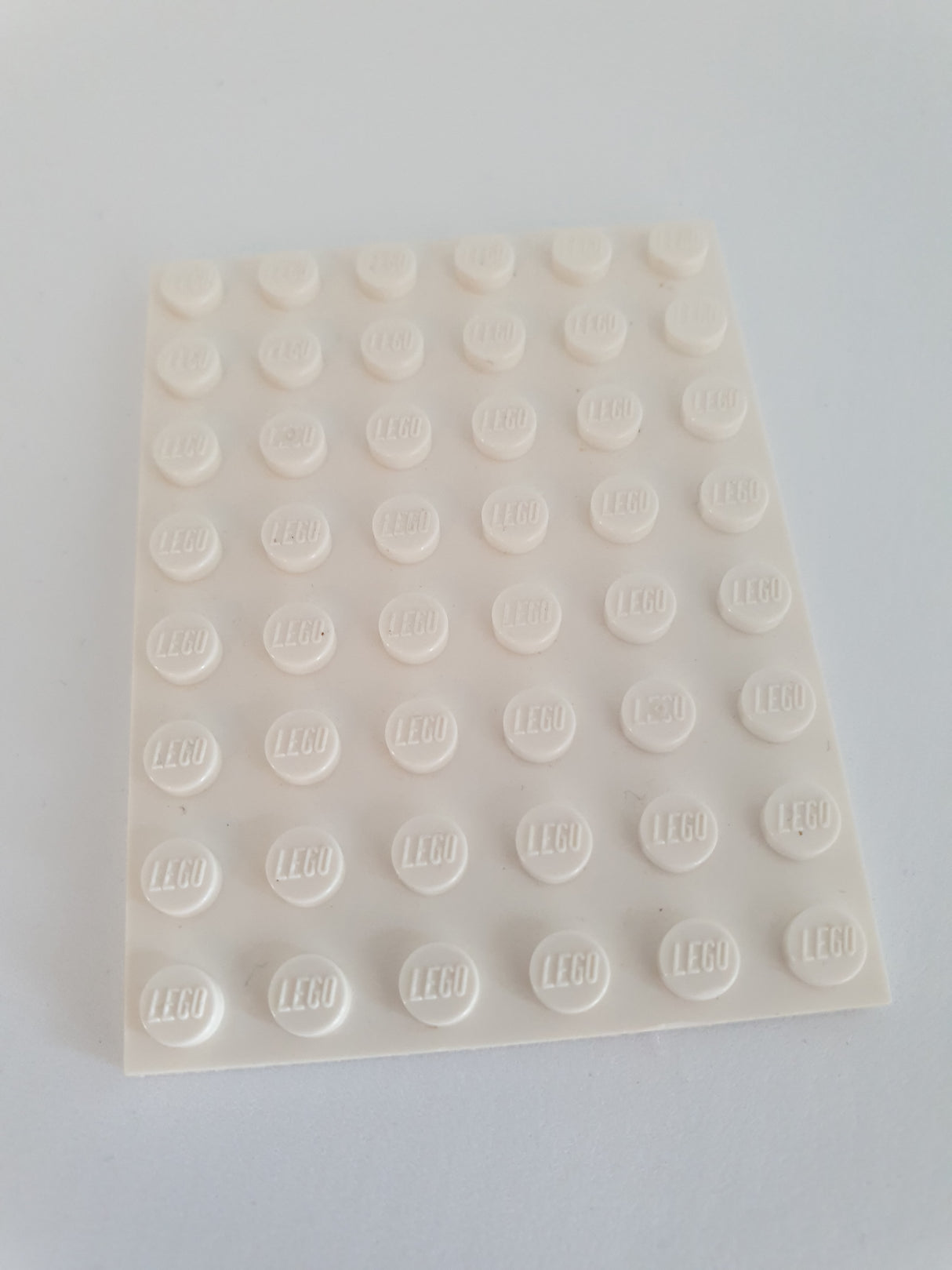 6x8 Platte weiß white