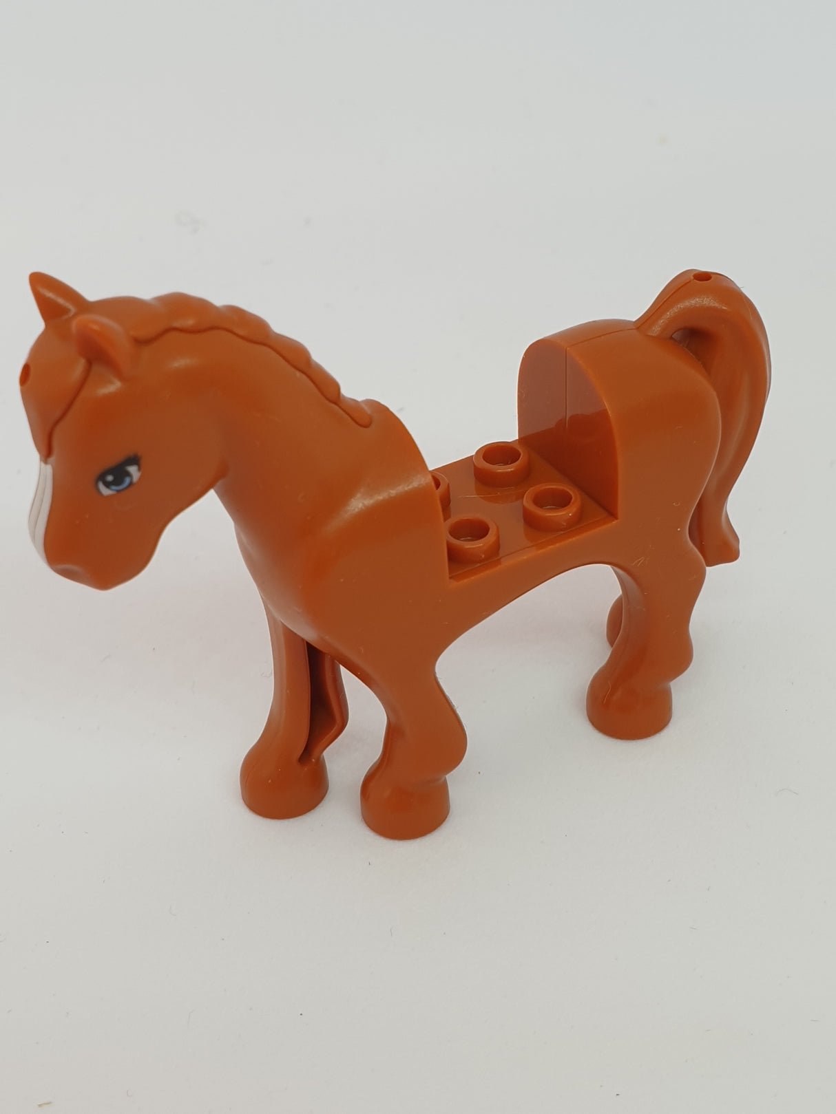 Pferd mit 2x2 Ausschnitt, blaue Augen weiße Blesse, dunkelorange