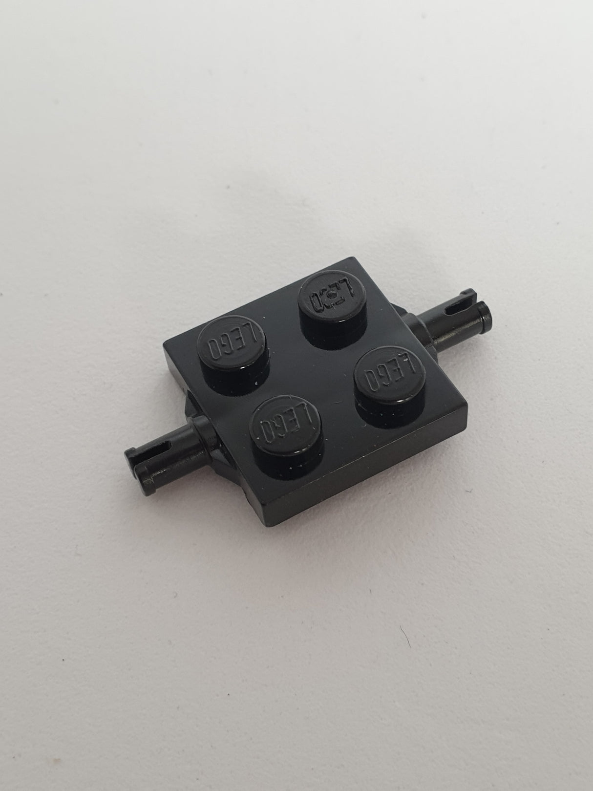 2x2 Platte modifiziert mit Radhalter schwarz black
