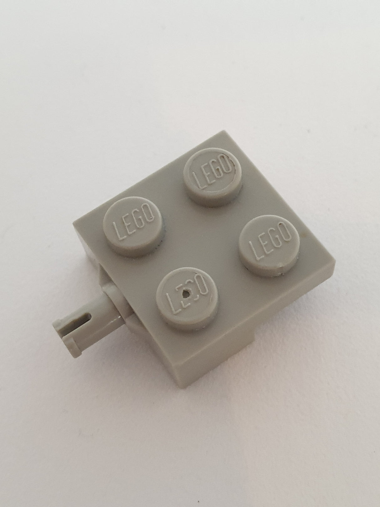 2x2 Platte modifiziert mit Radhalter einfach althellgrau light gray