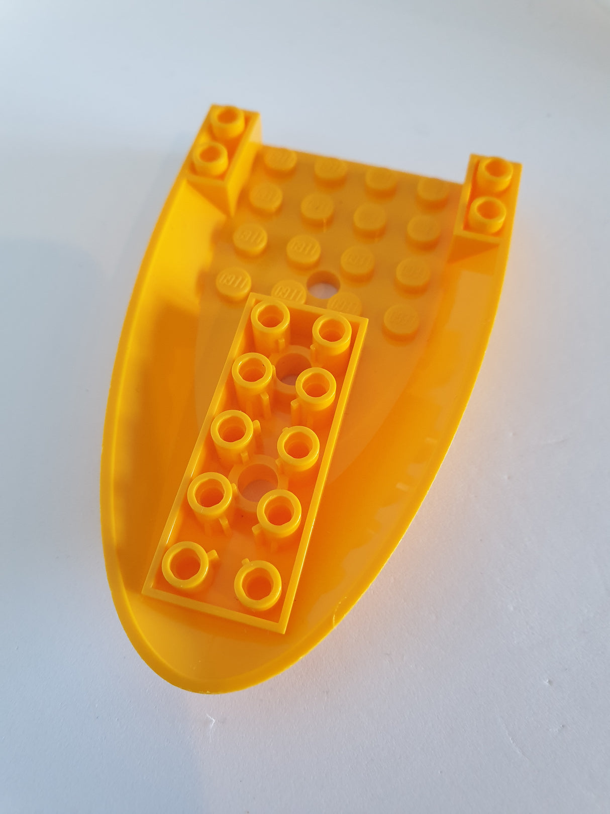 6x10 Flugzeugrumpf Unterseite mit 3 Löchern hellorange bright light orange