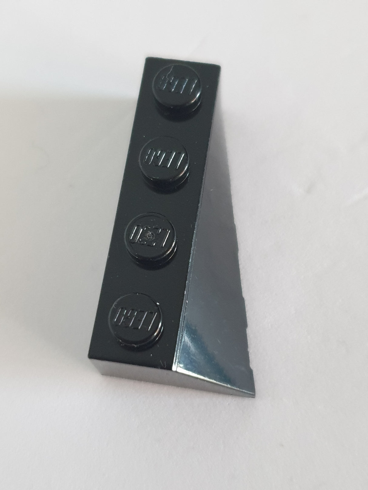 2x4 Dachstein / Keil abgeschrägt rechts schwarz black