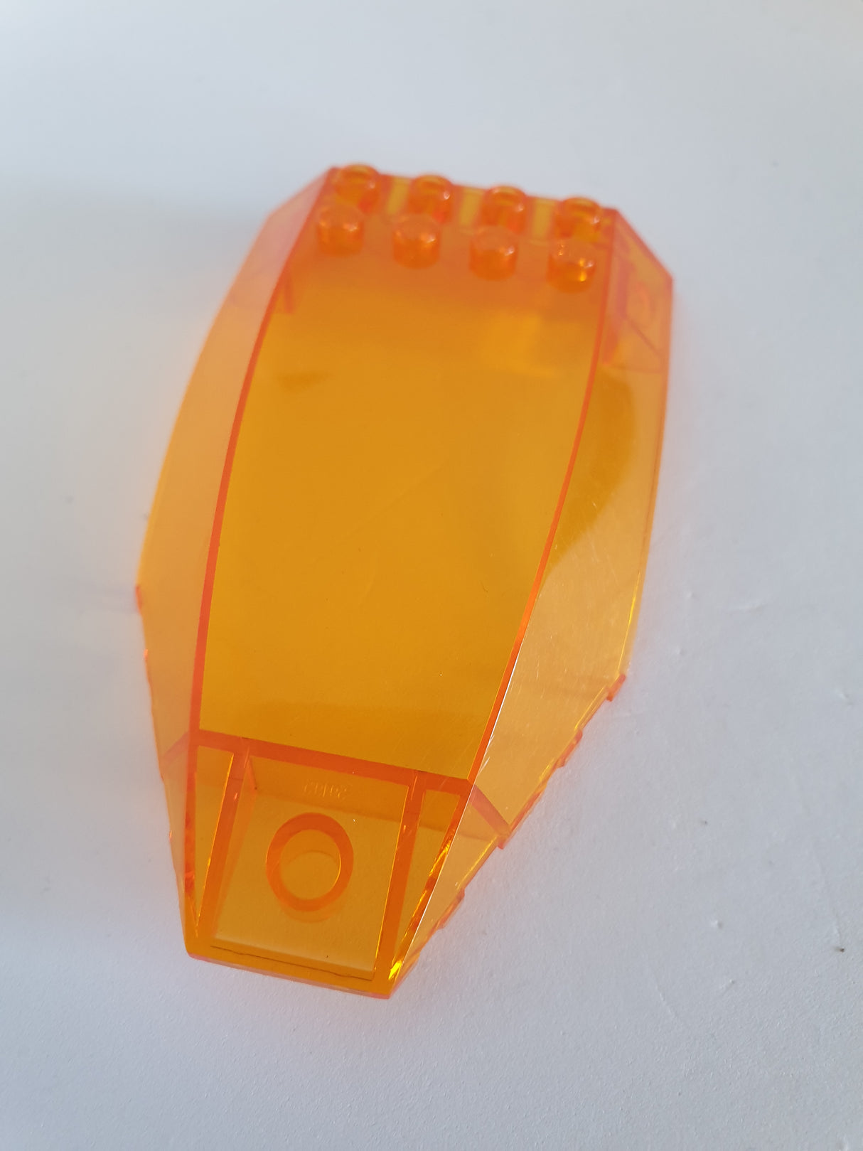 10x6x2 Windschutzscheibe gebogen transparent orange