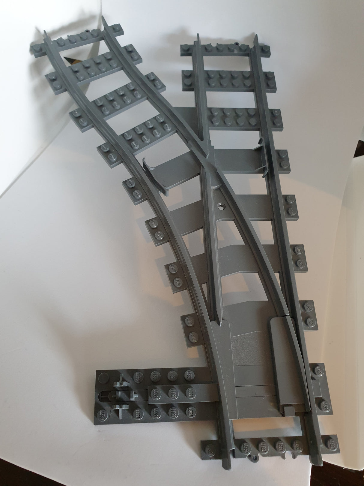 Weiche/Schiene für Zug RC links neudunkelgrau