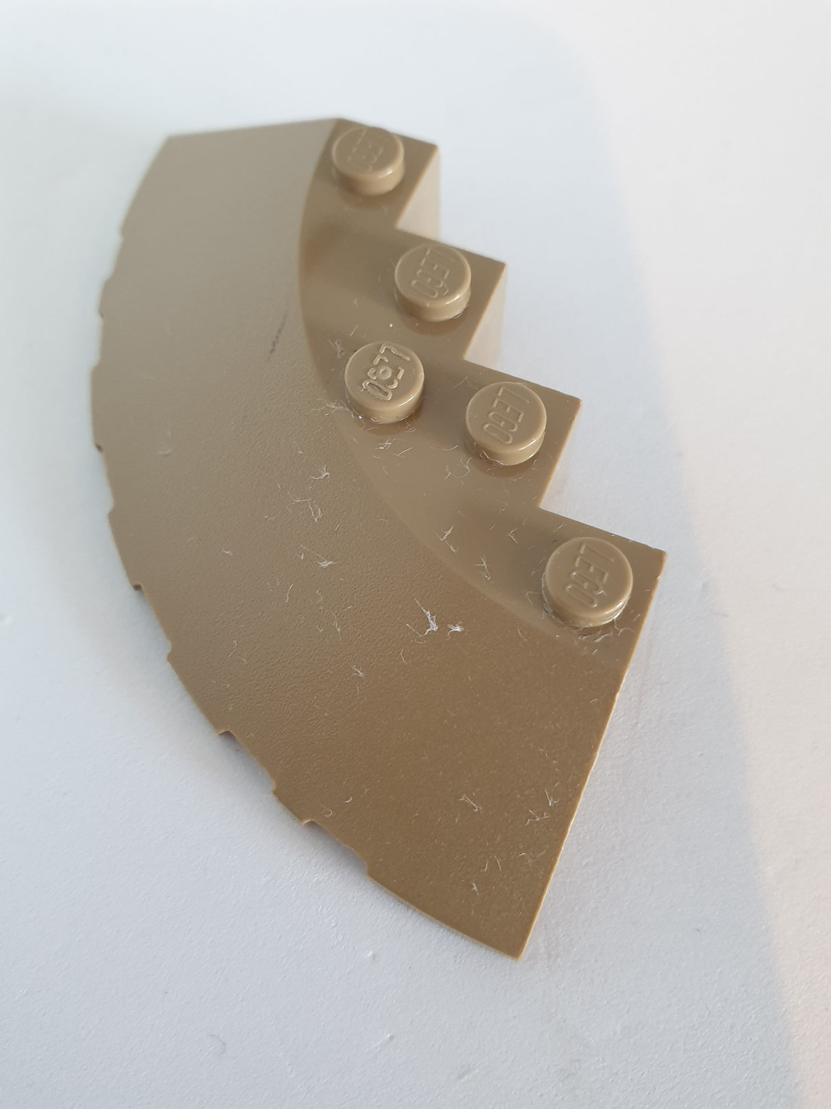 6x6 Rundecke Eckstein 33° mit Ausschnitt dunkelbeige