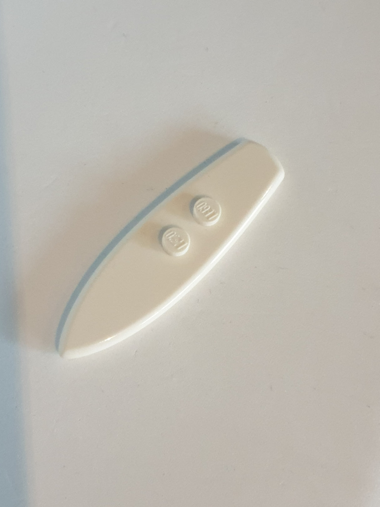 Surfbrett für Minifigur klein weiß white