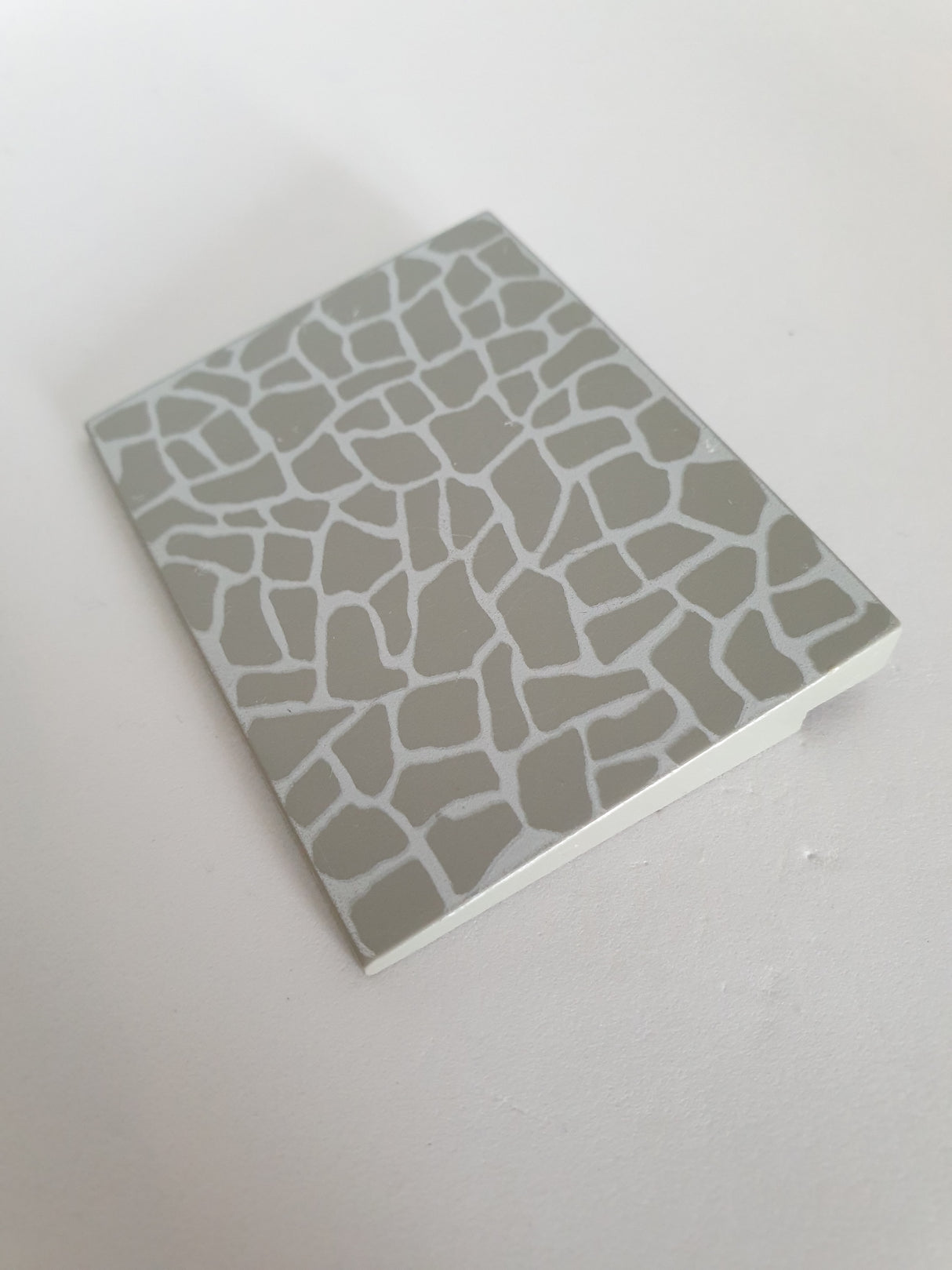6x8 Schrägstein Fliese bedruckt althellgrau light gray