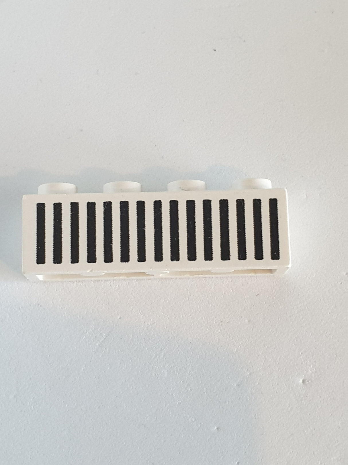 1x4 Stein bedruckt 15 schwarze Streifen weiß white