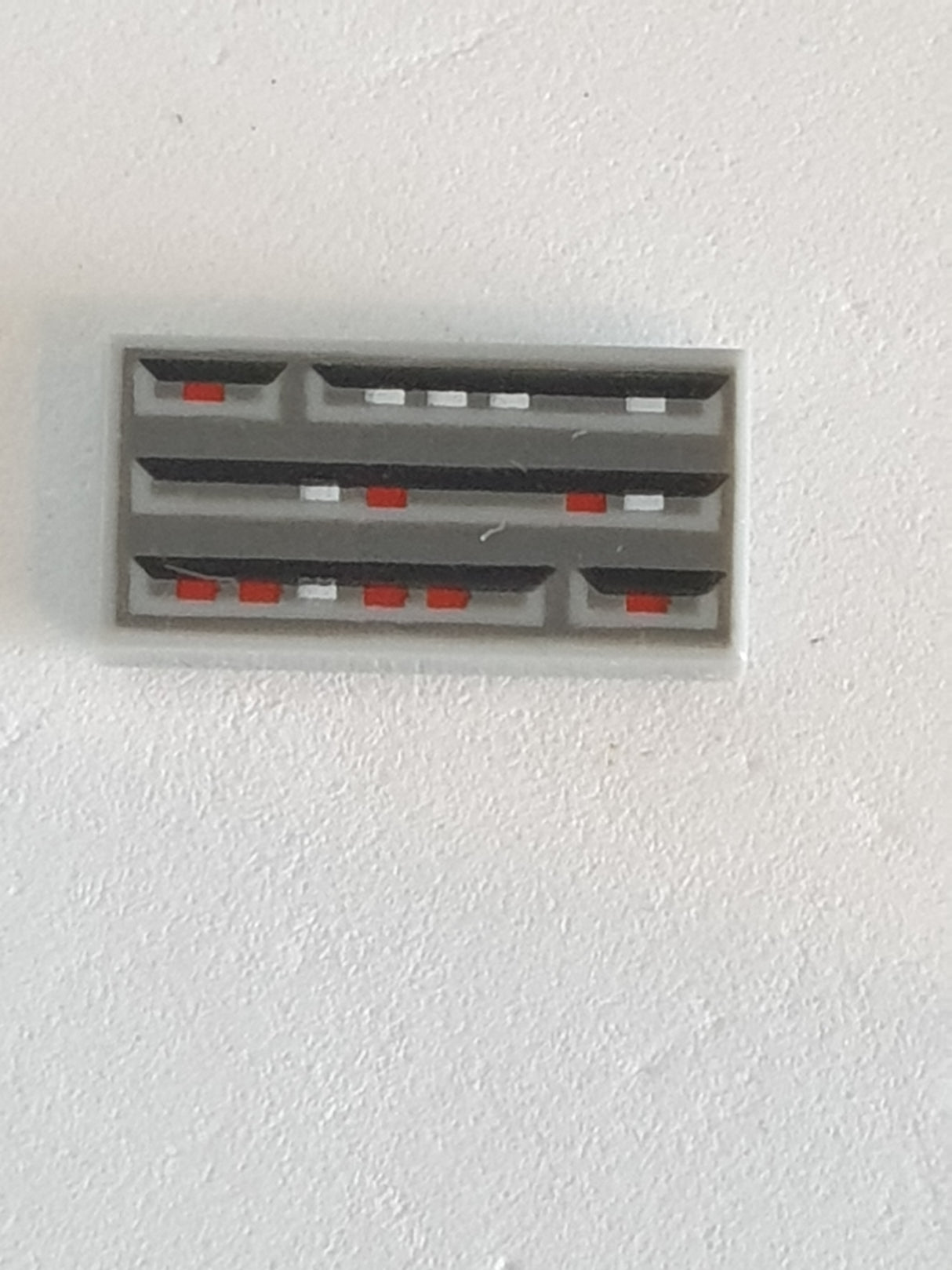 1x2 Fliese bedruckt mit Computer Zeichen neuhellgrau