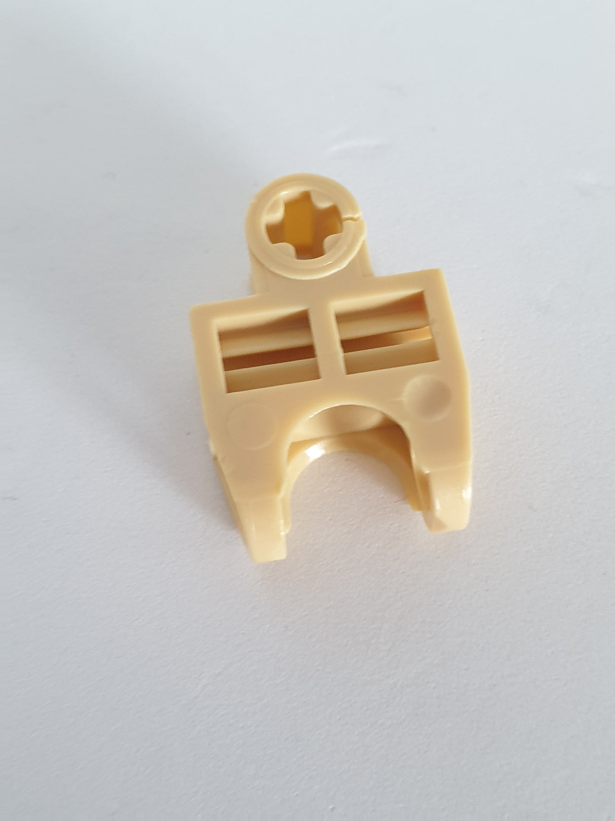 2x3 Technik Kugelgelenk mit Verbinder Open Sides, Angled Forks with Closed Axle Holes beige tan