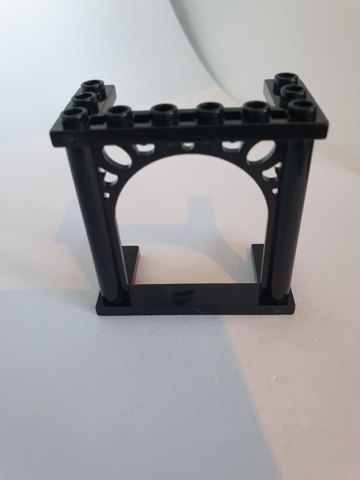 3x6x5 Bogenstein verziert schwarz black